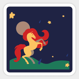 Moon Horse Sticker